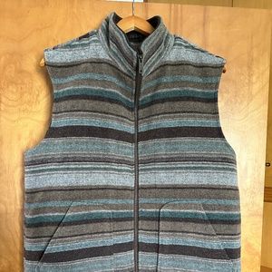 Powder River Western Stripe Wool Vest Size L